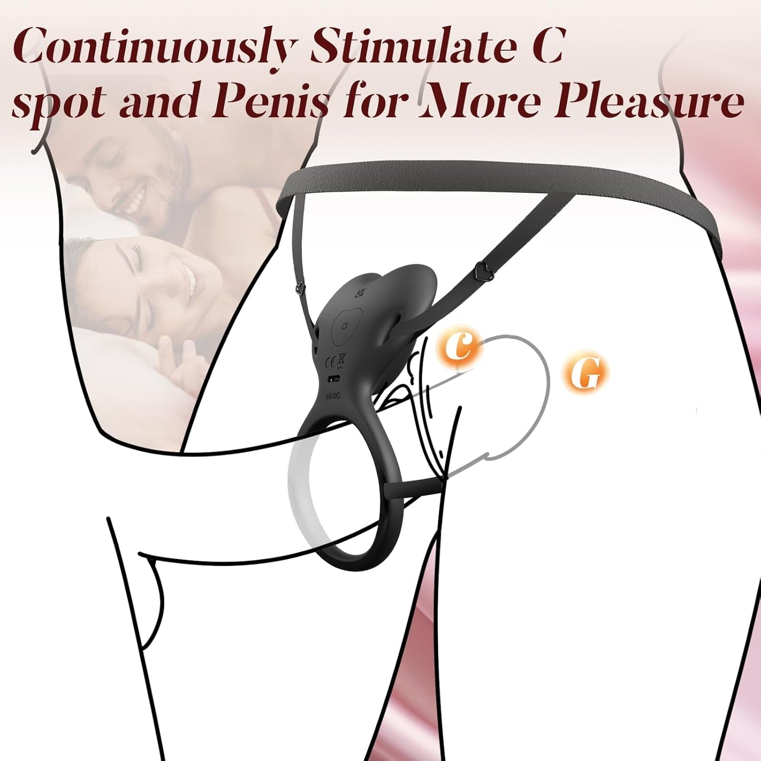 FlexSyncX Wearable Cock Ring Clit Stimulator App 10 Modes