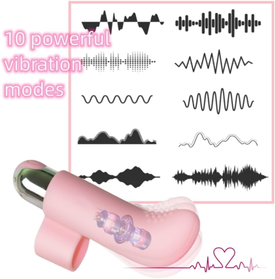 HydraPulse Finger Vibrator 10 Modes IPX7 Waterproof USB