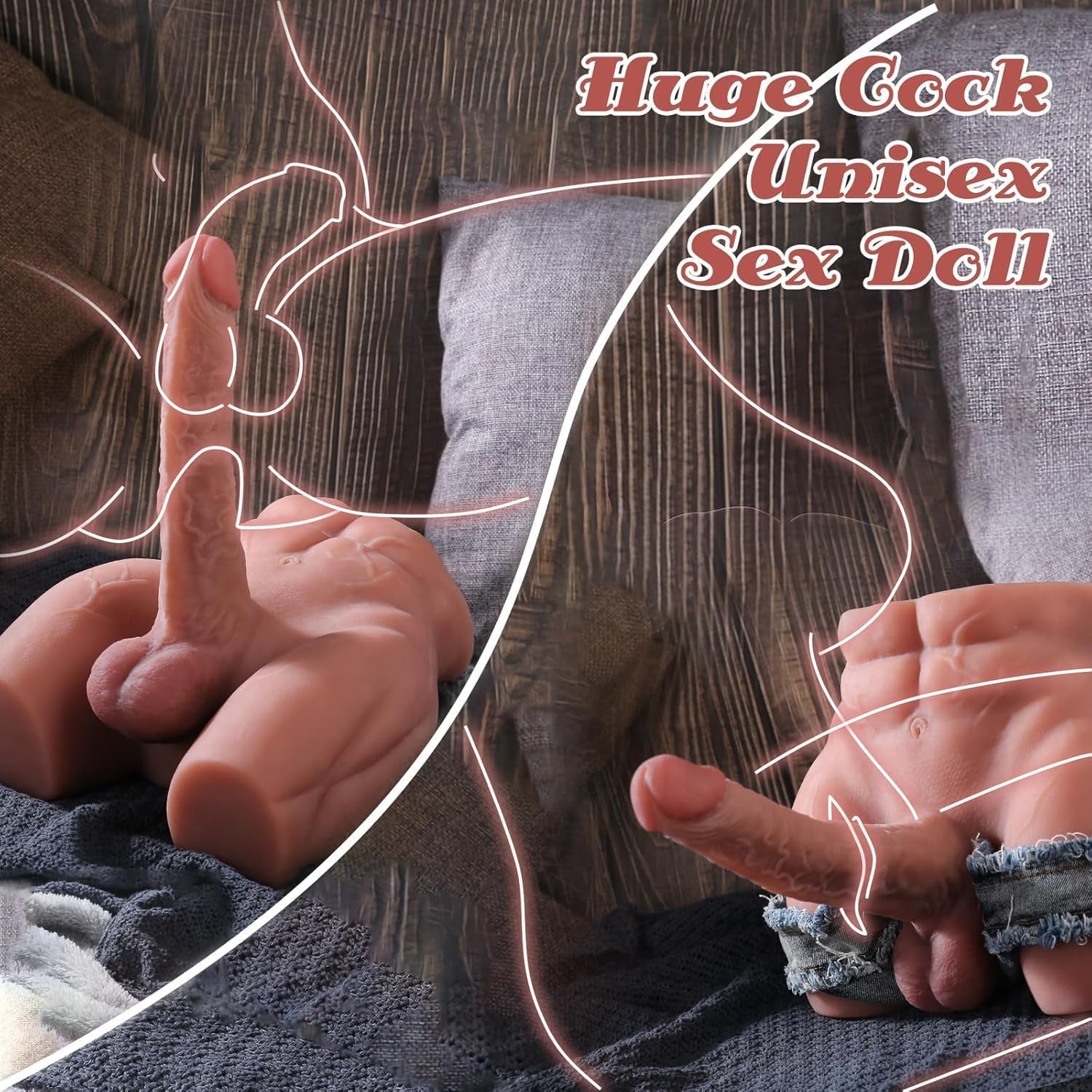 MaxeronX Male Sex Doll Torso 9.4in Dildo 11.7LB