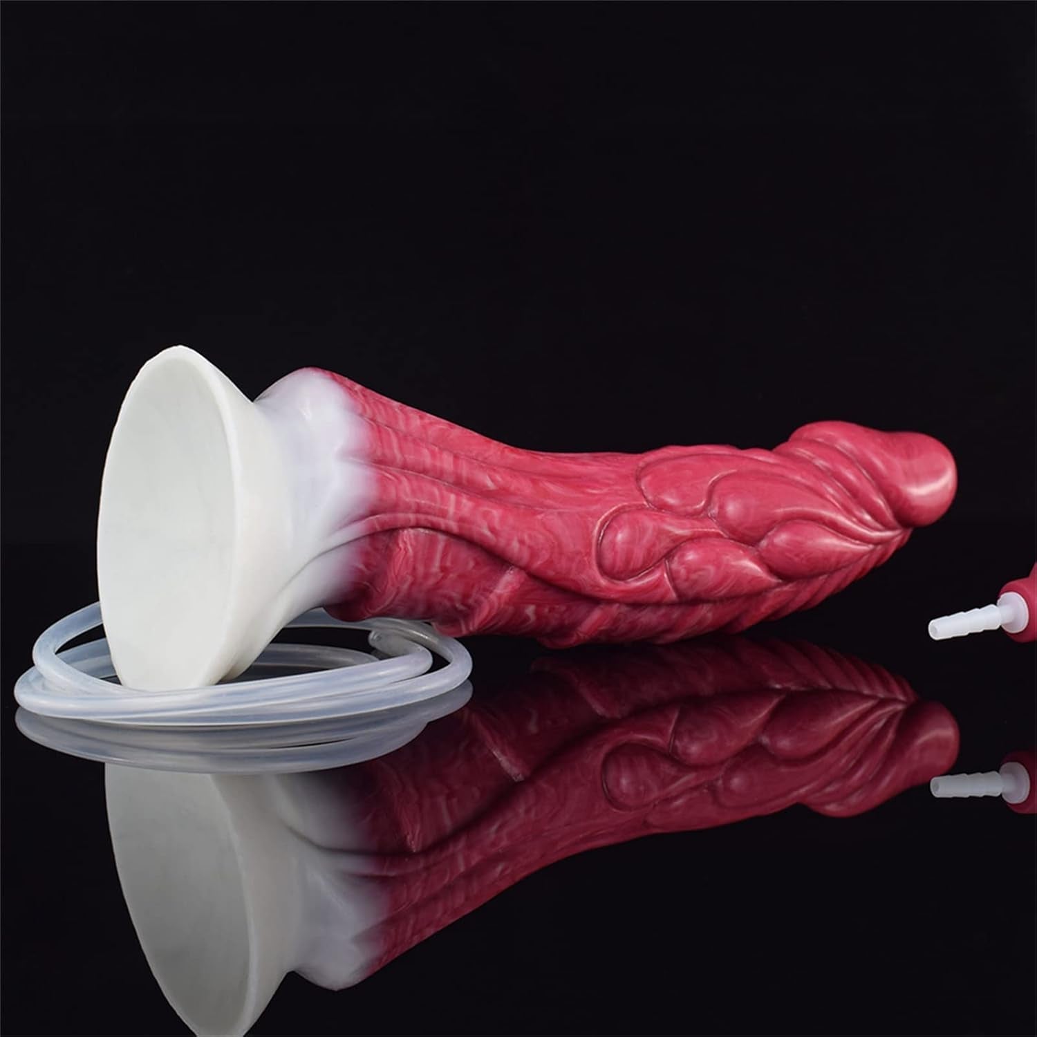 CrimsonJet 9” Squirting Silicone Dildo Suction Cup Waterproof