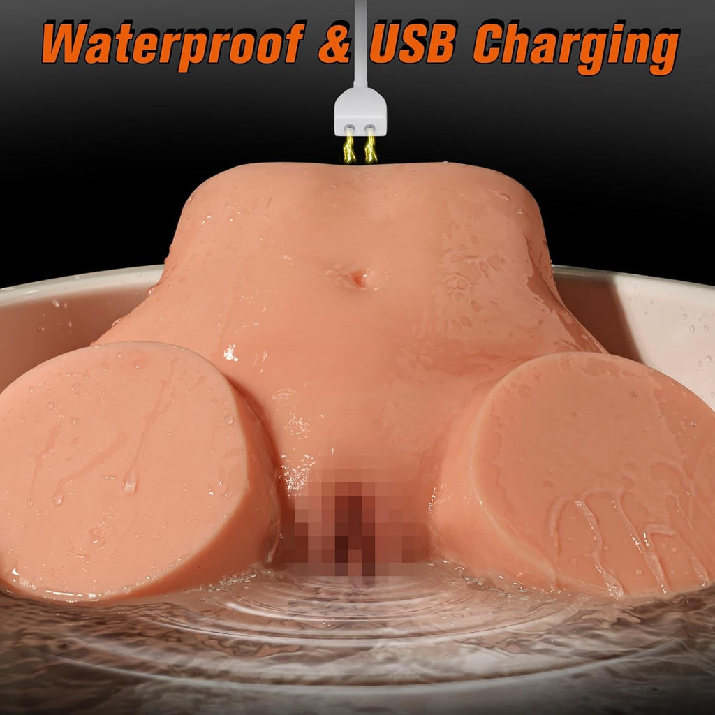VantaPulseX 25LB Vibrating Sex Doll Torso | Dual Deep Channels