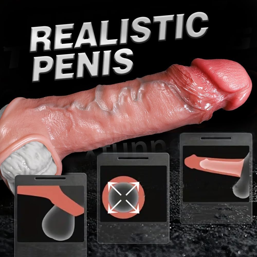 UltraGlans Realistic Penis Sleeve 8” Girth Extender Ring
