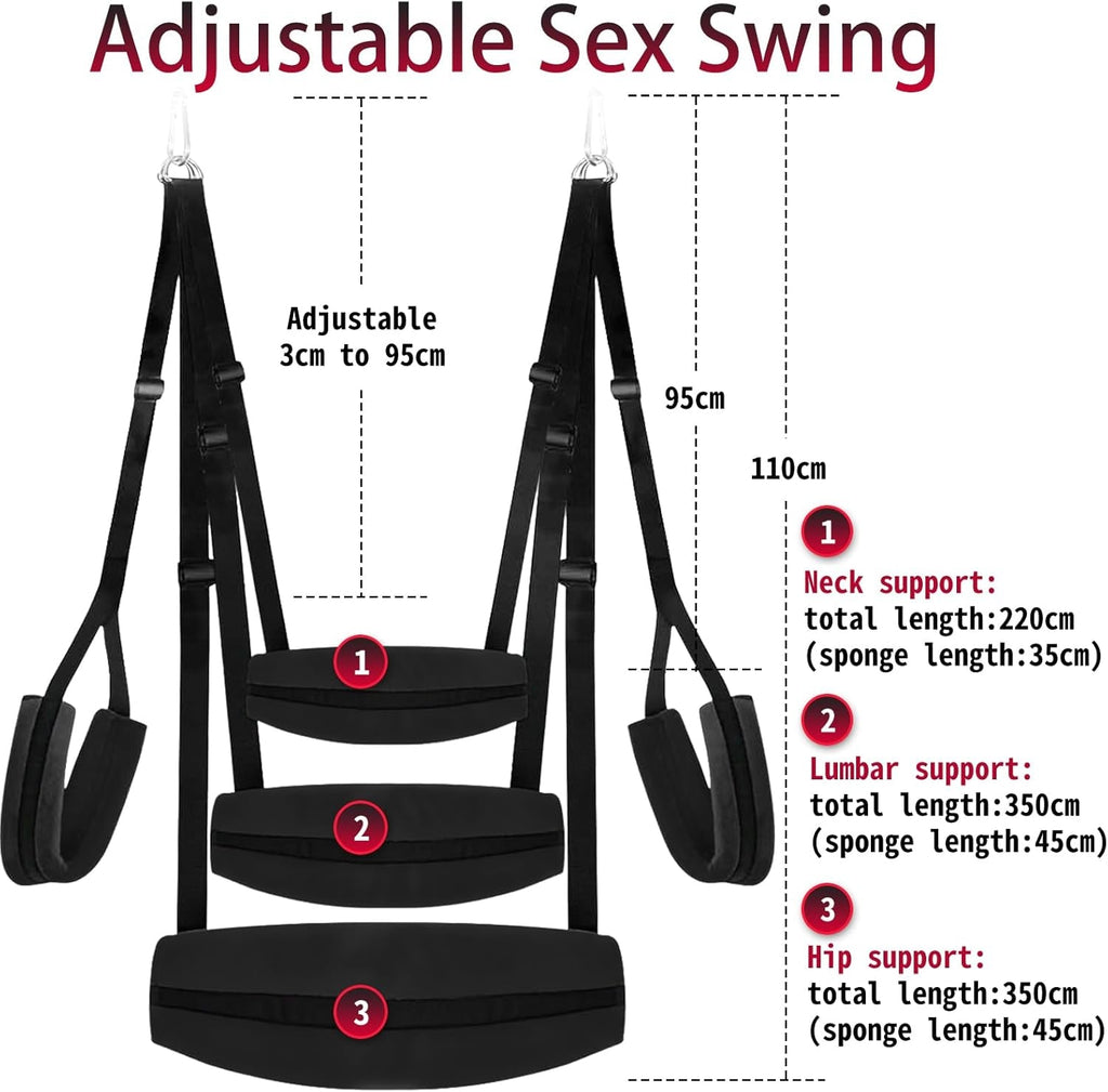 AeroBond Heavy Duty Sex Swing 350lb Adjustable