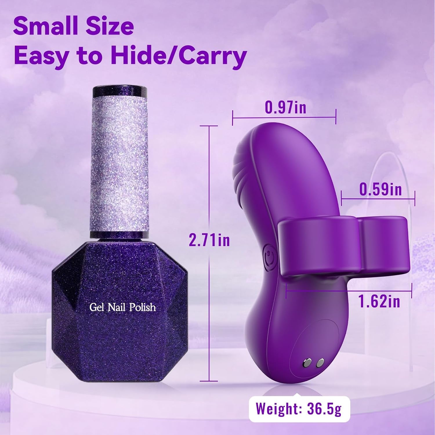 VioraX Finger Vibrator 10 Modes Waterproof Mini Purple