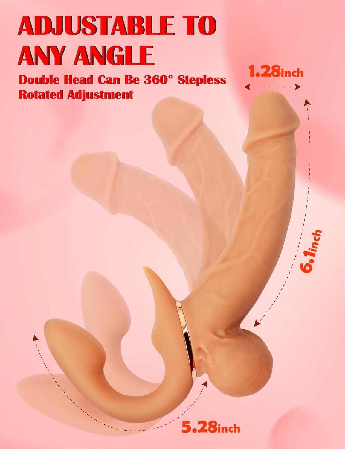 EchoFlex Rotating Strapless Strap On Vibrator