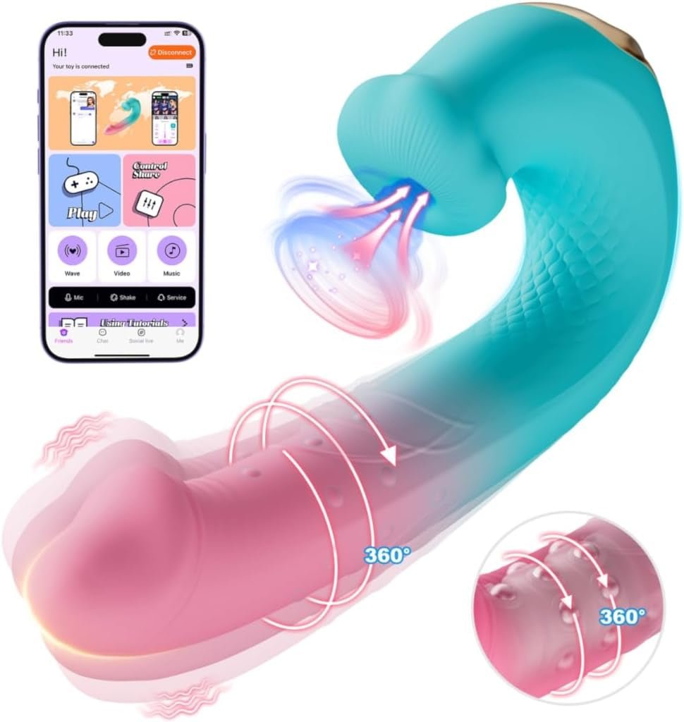 OrbitSync App Control Rotating Beads Clit Sucker Vibrator