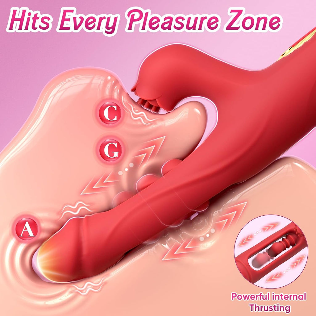 AvenraCore Thrusting Licking Brush G-Spot Vibrator 3-in-1 10 Modes