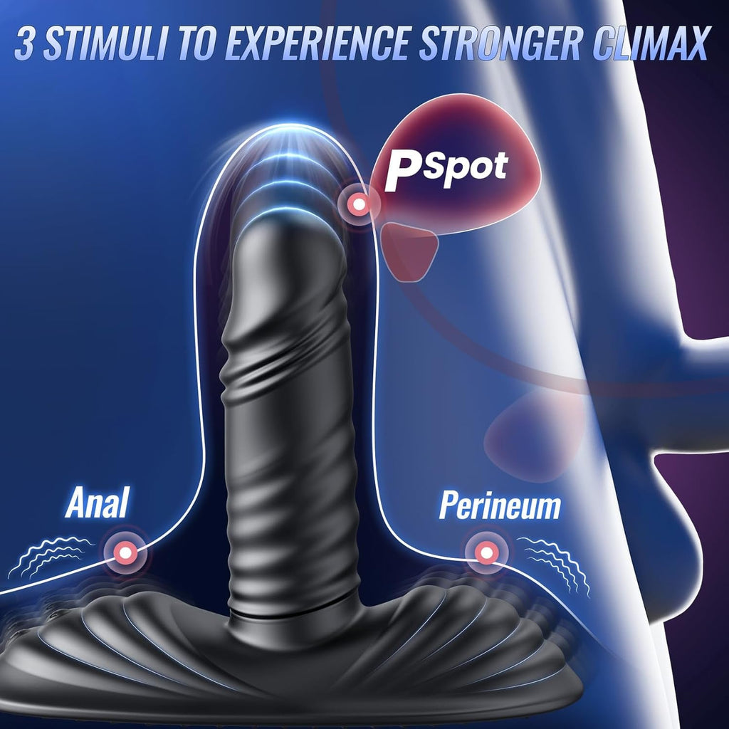 GravionX AI Prostate Massager Thrust Riding Vibrator Remote