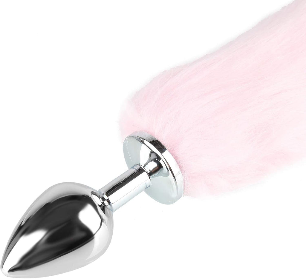 VelvetVixen Fox Tail Butt Plug Pink M