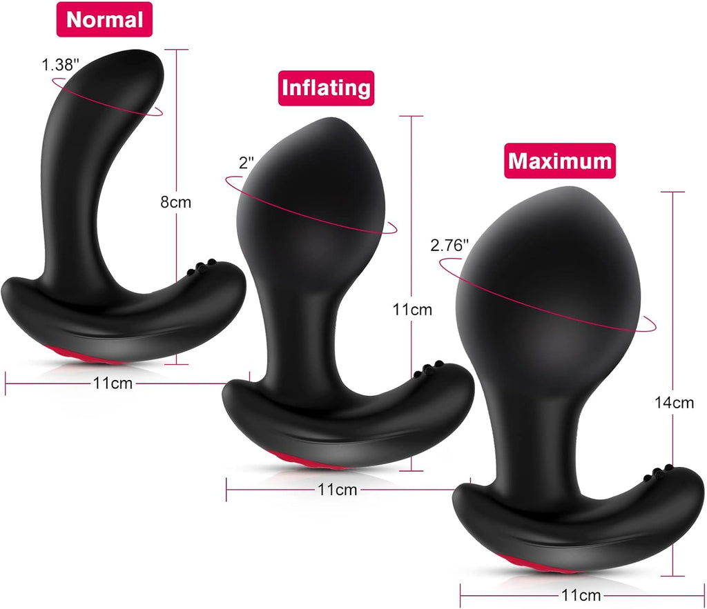 Expandable Inflatable Anal Vibrator