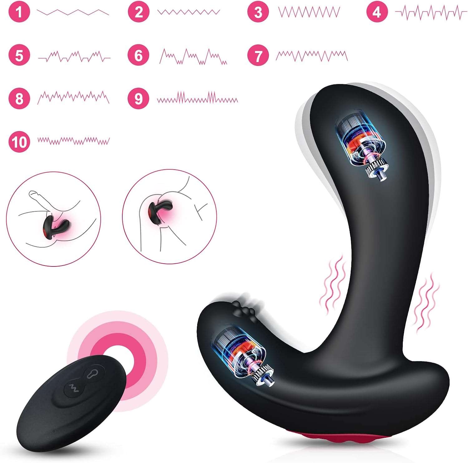 Expandable Inflatable Anal Vibrator