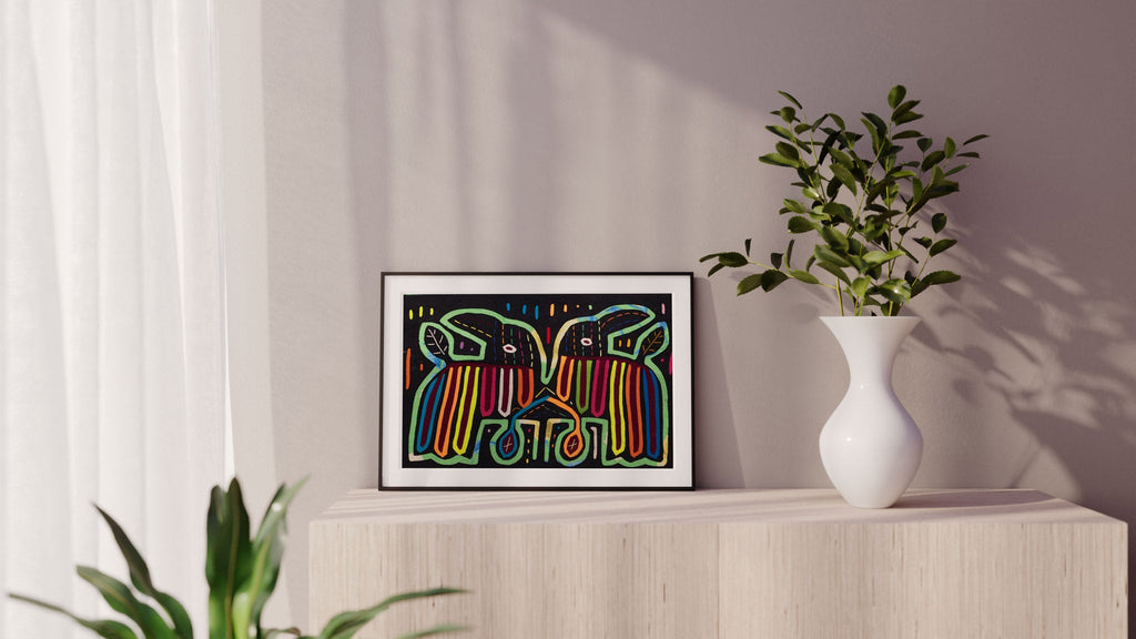 Blue Green Toucan Parrot Bird Mola