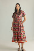 Hibiscus Rush Shirt Dress in Bloom Pink