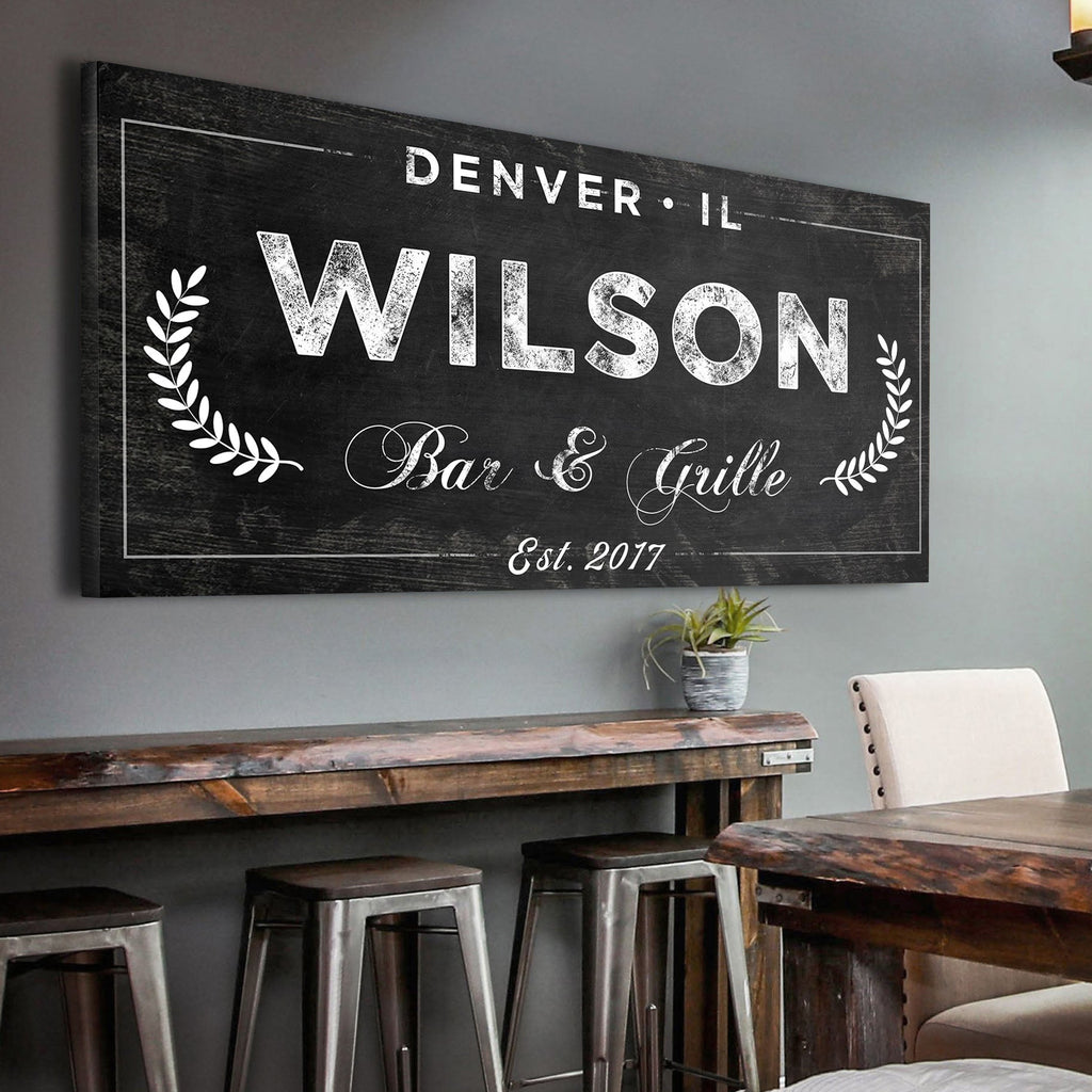 Bar and Grill Sign IV