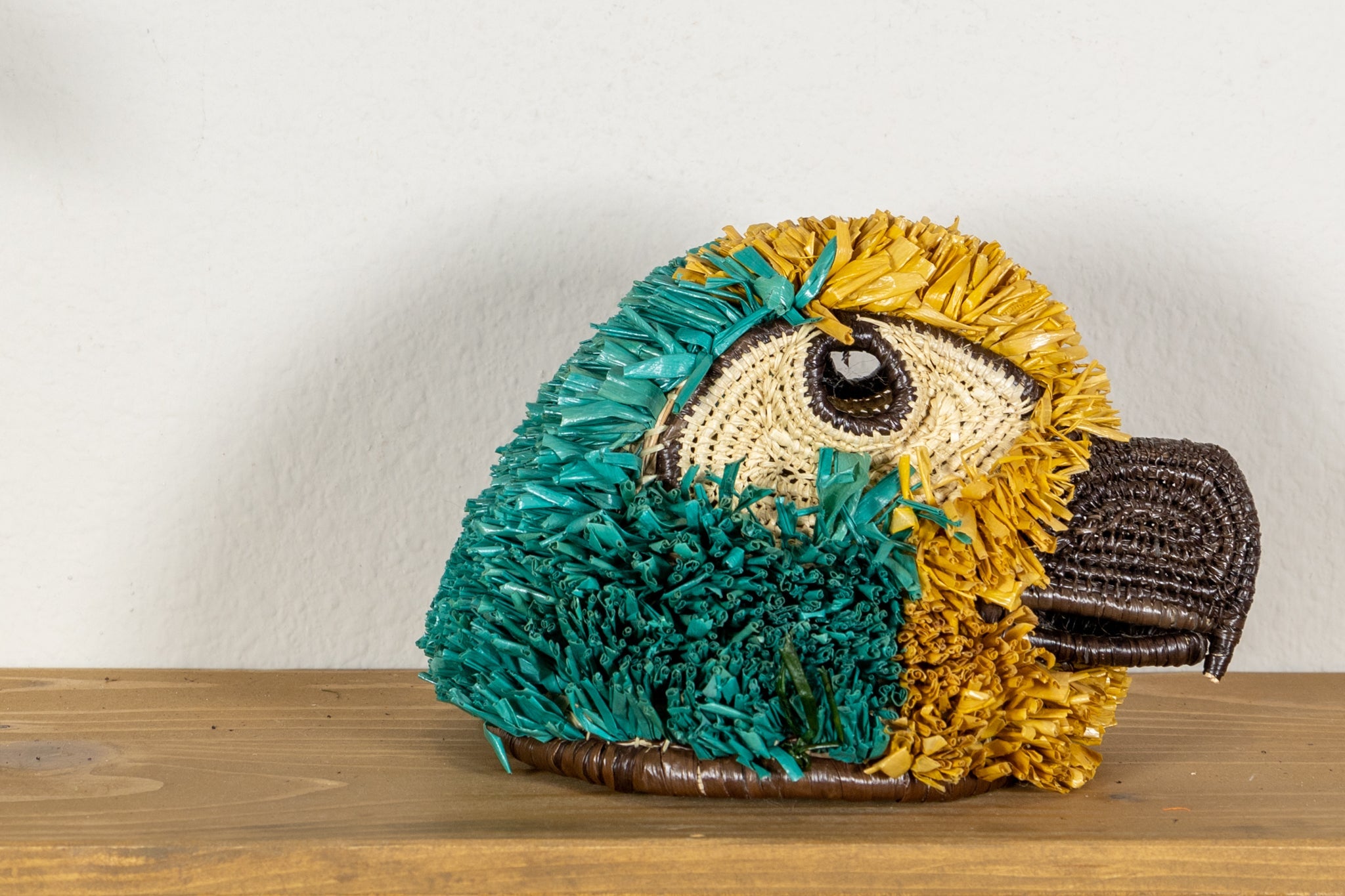Teal and Yellow Macaw Mask