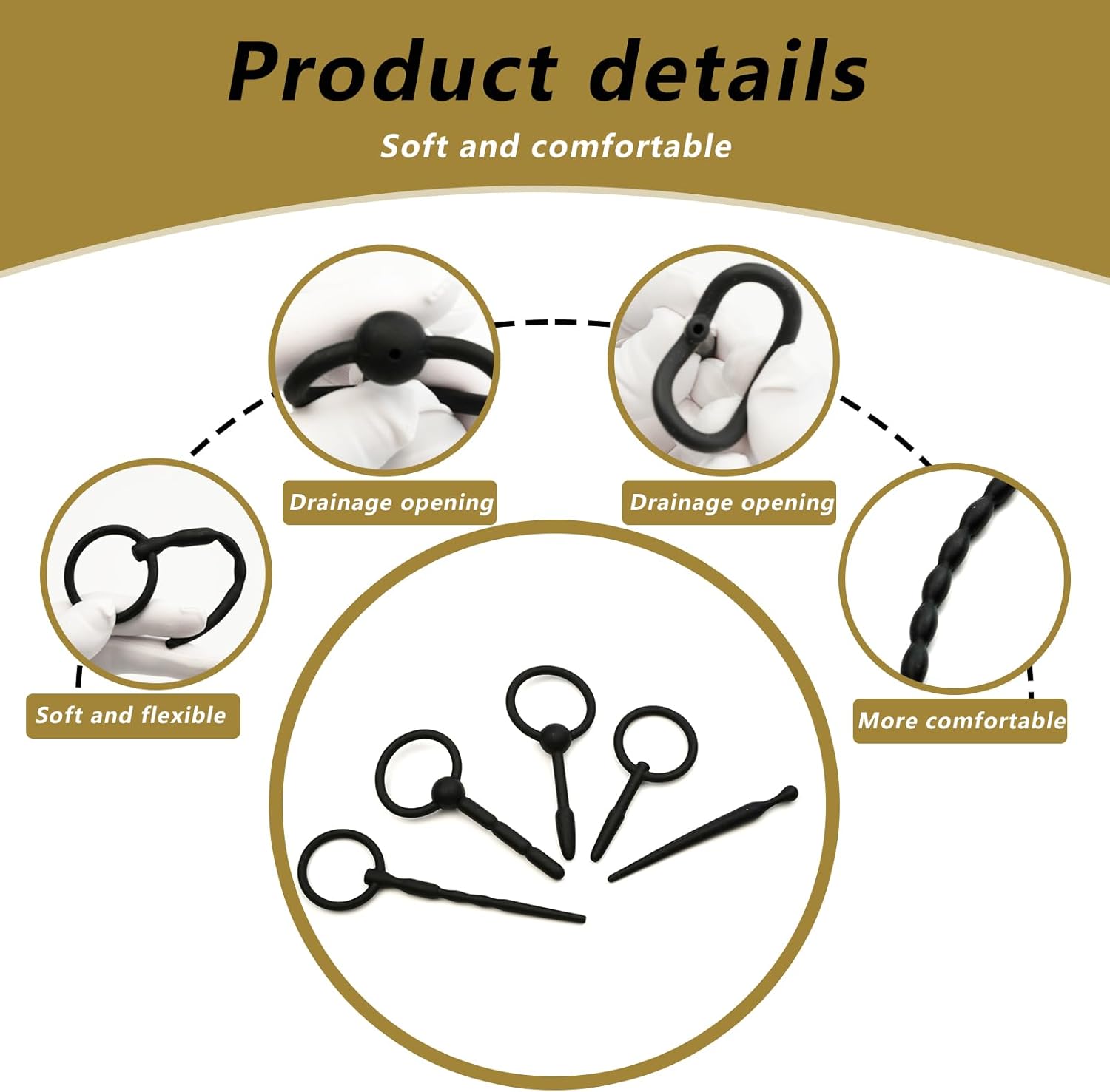 BlissBond Catheters & Sounds 8-Pcs Penis Plug Set