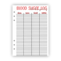 Blood Sugar Log