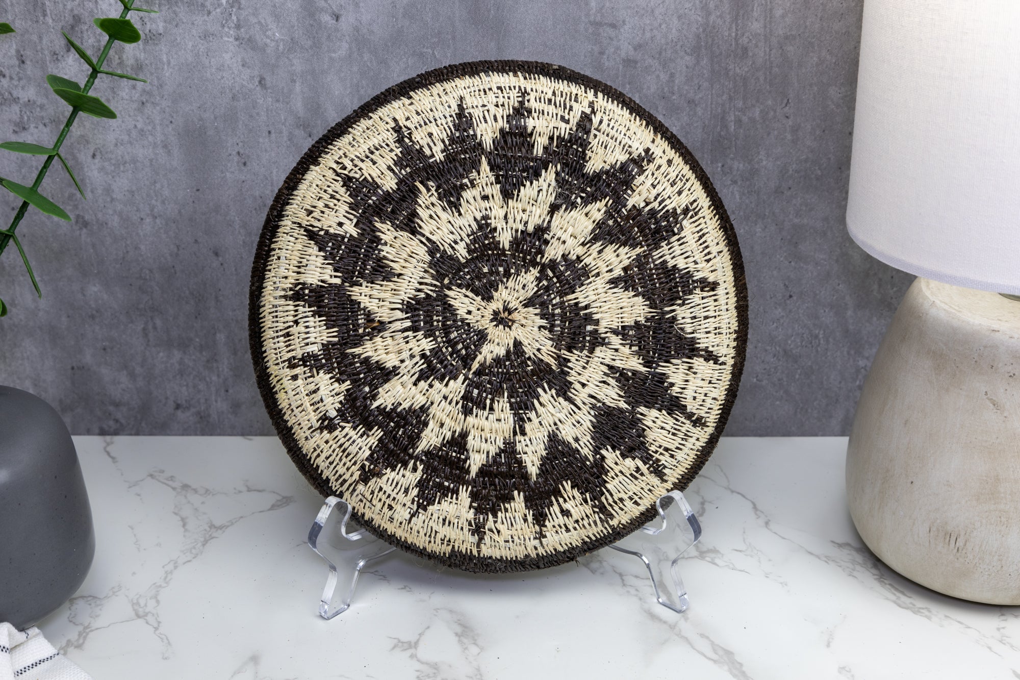 Woven Basket Plate, Basket Wall Decor