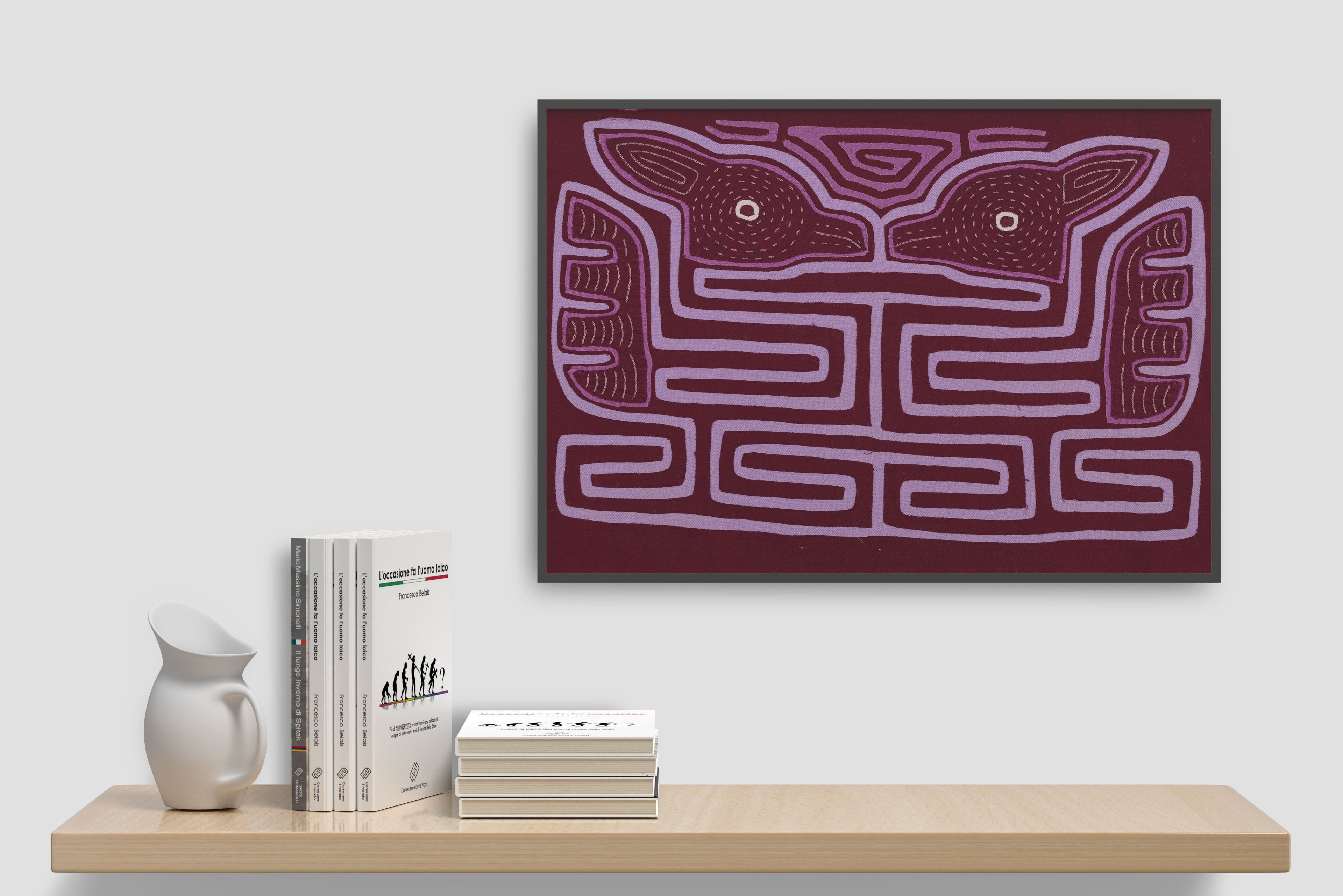 Mate To Lavender Purple Bird Optical Illusion Mola