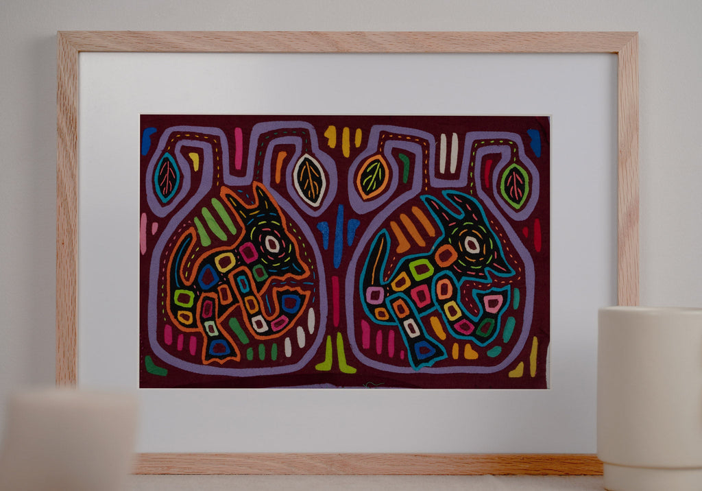 Vintage Rainbow Puppy Dog Mola