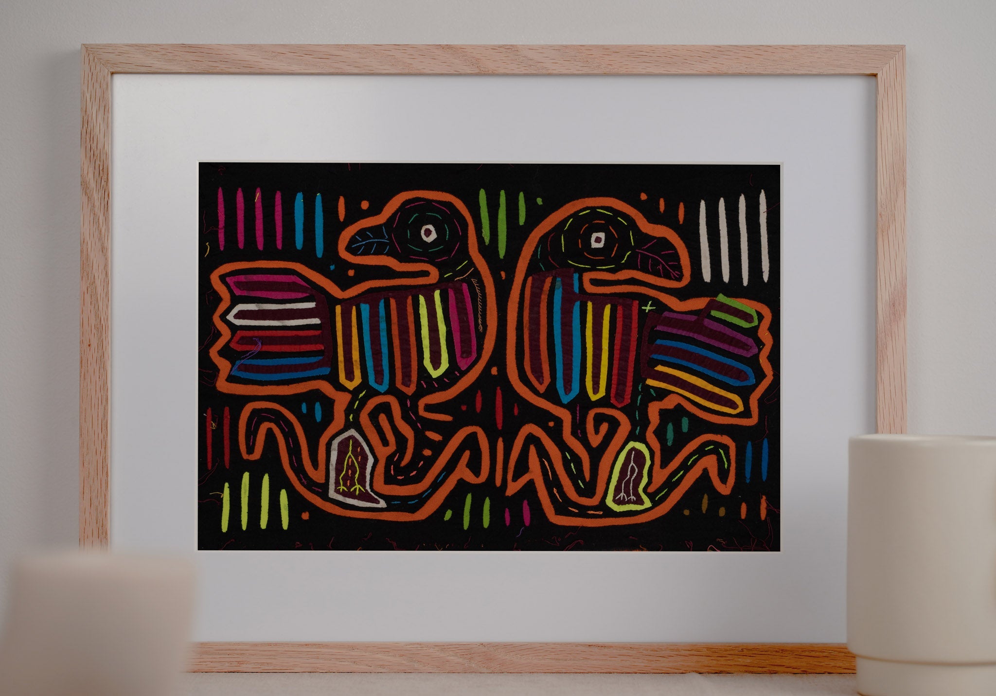 Black And Orange Lost Bird Mola