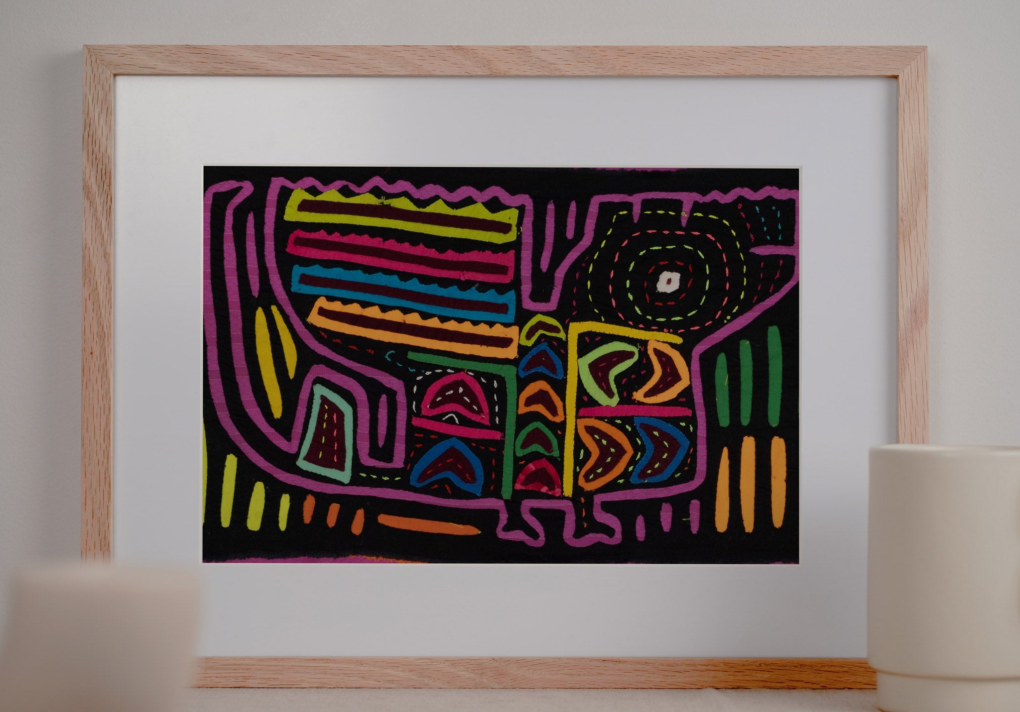 Vintage Black and Purple Puppy Dog Mola