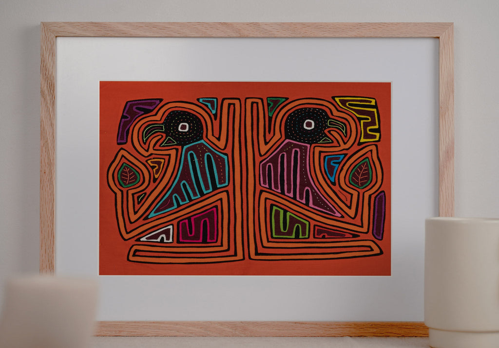 Orange Blue Purple Parrot Bird Mola