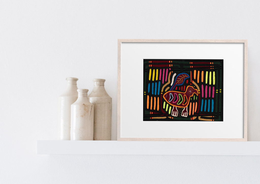 Bird Trapped in Colorful Maze Mola