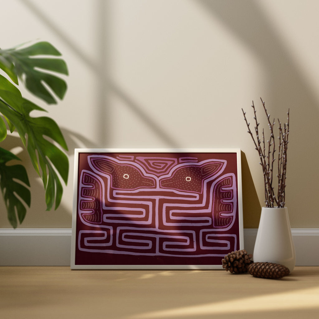 Mate To Lavender Purple Bird Optical Illusion Mola