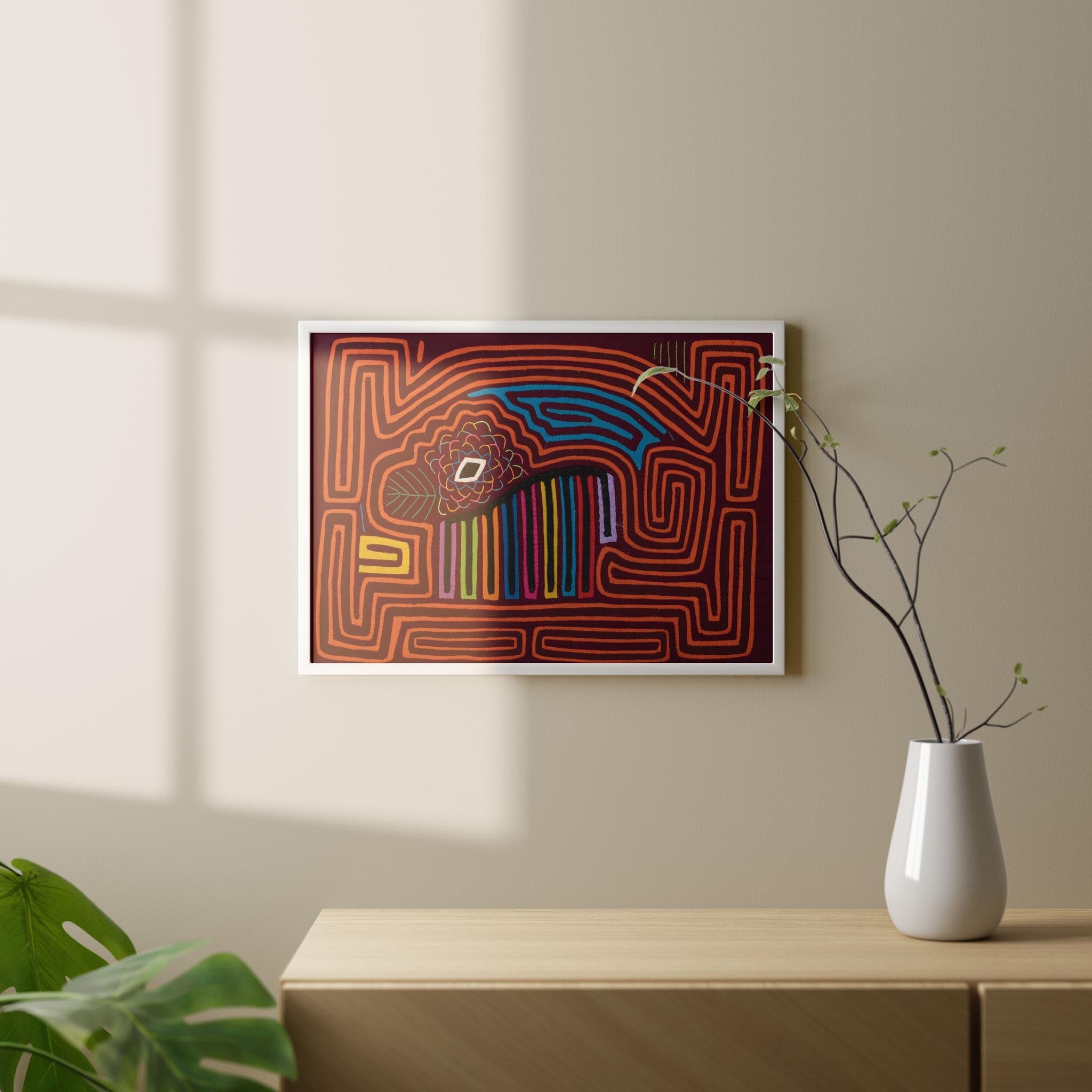 Rainbow Sheep Dog in Maze Mola