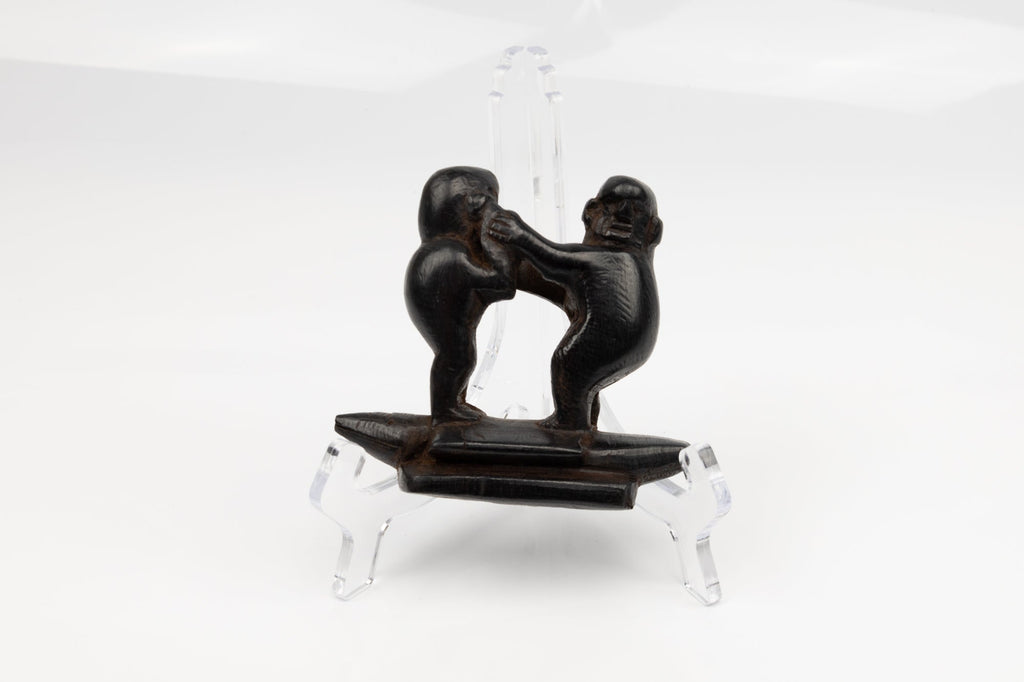 Hand Carved Cocobolo Wood Turtle Surfing Sculpture