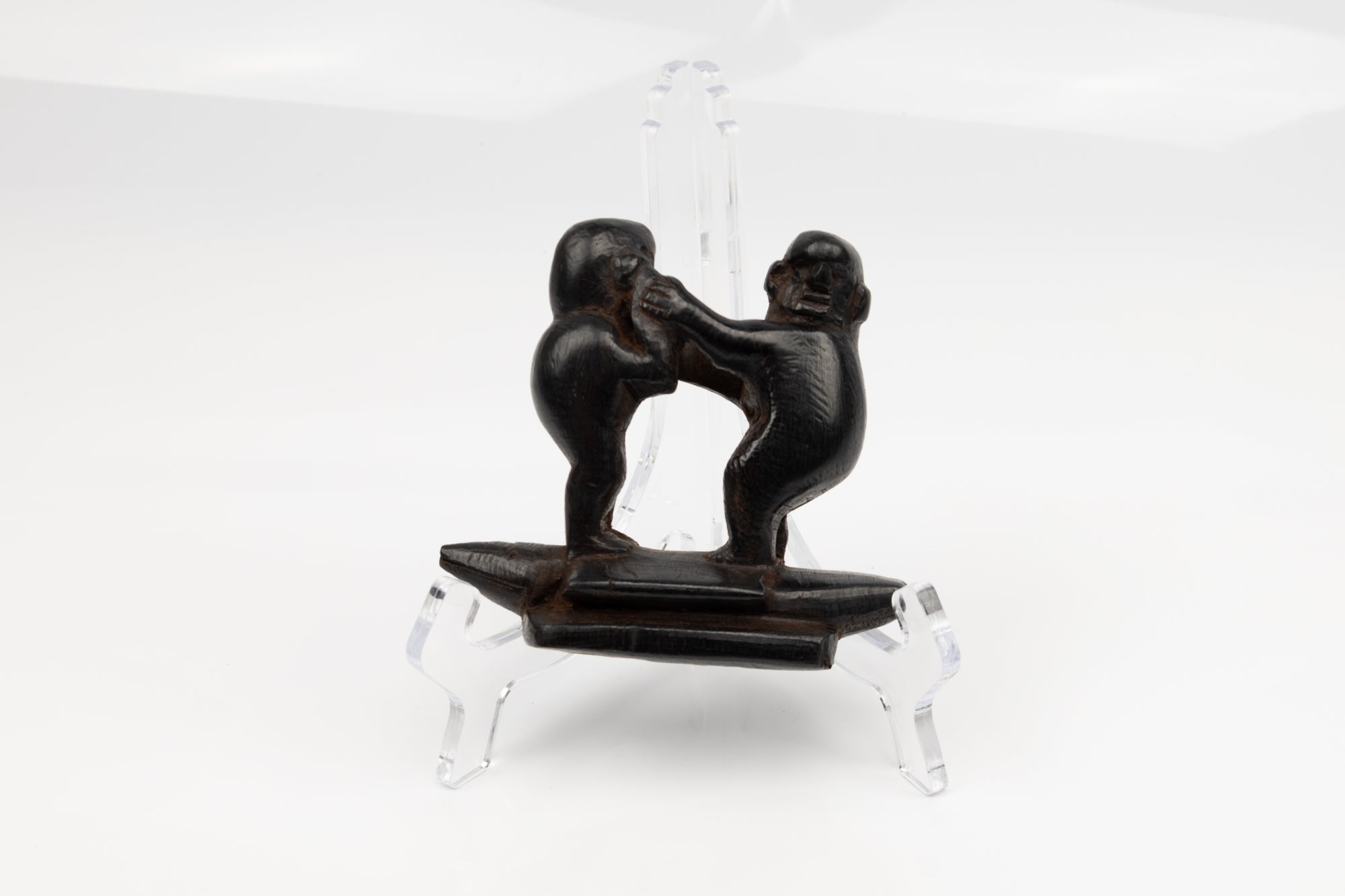 Hand Carved Cocobolo Wood Turtle Surfing Sculpture