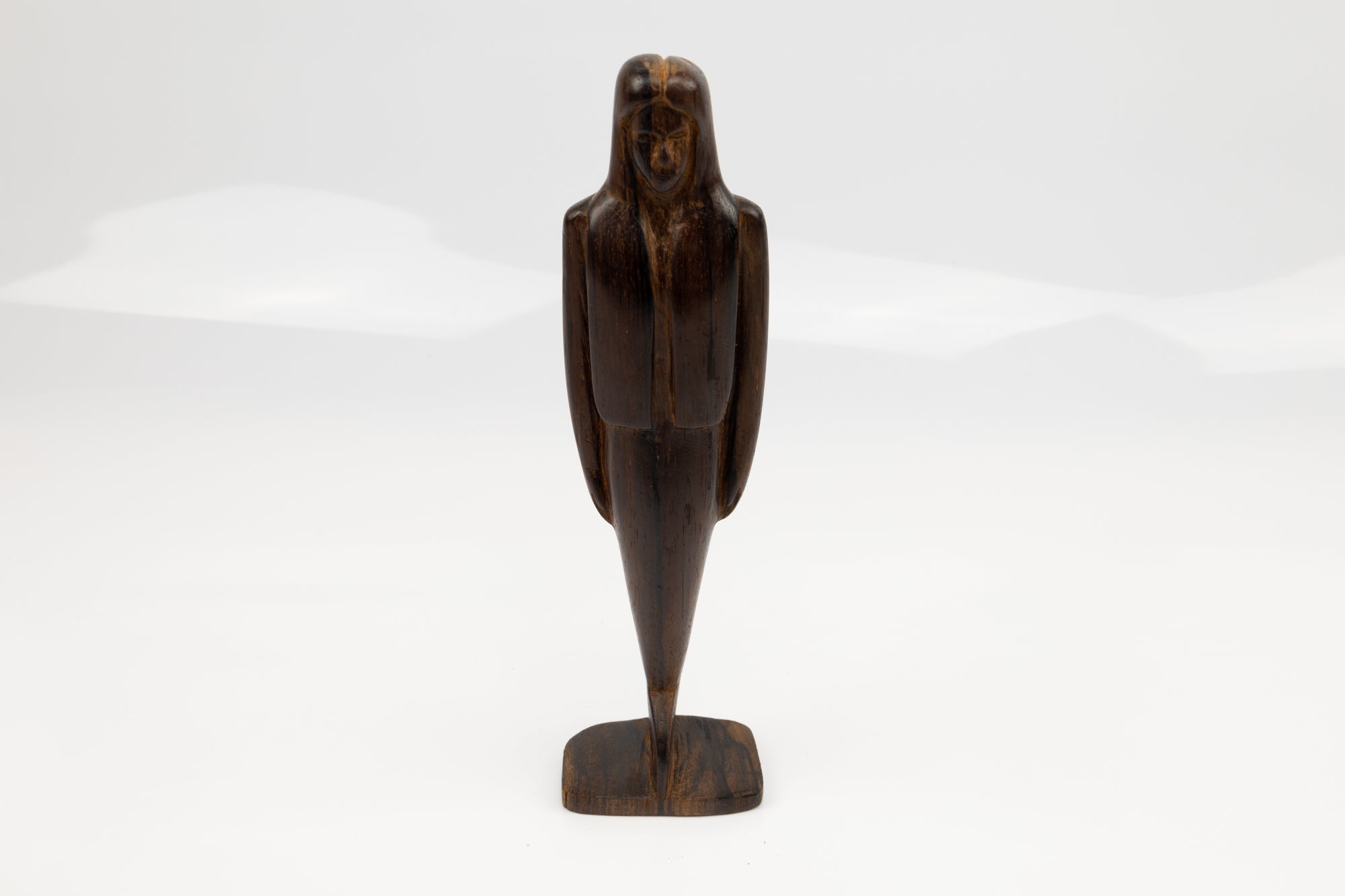 Hand Carved Cocobolo Wood Mermaid Sculpture