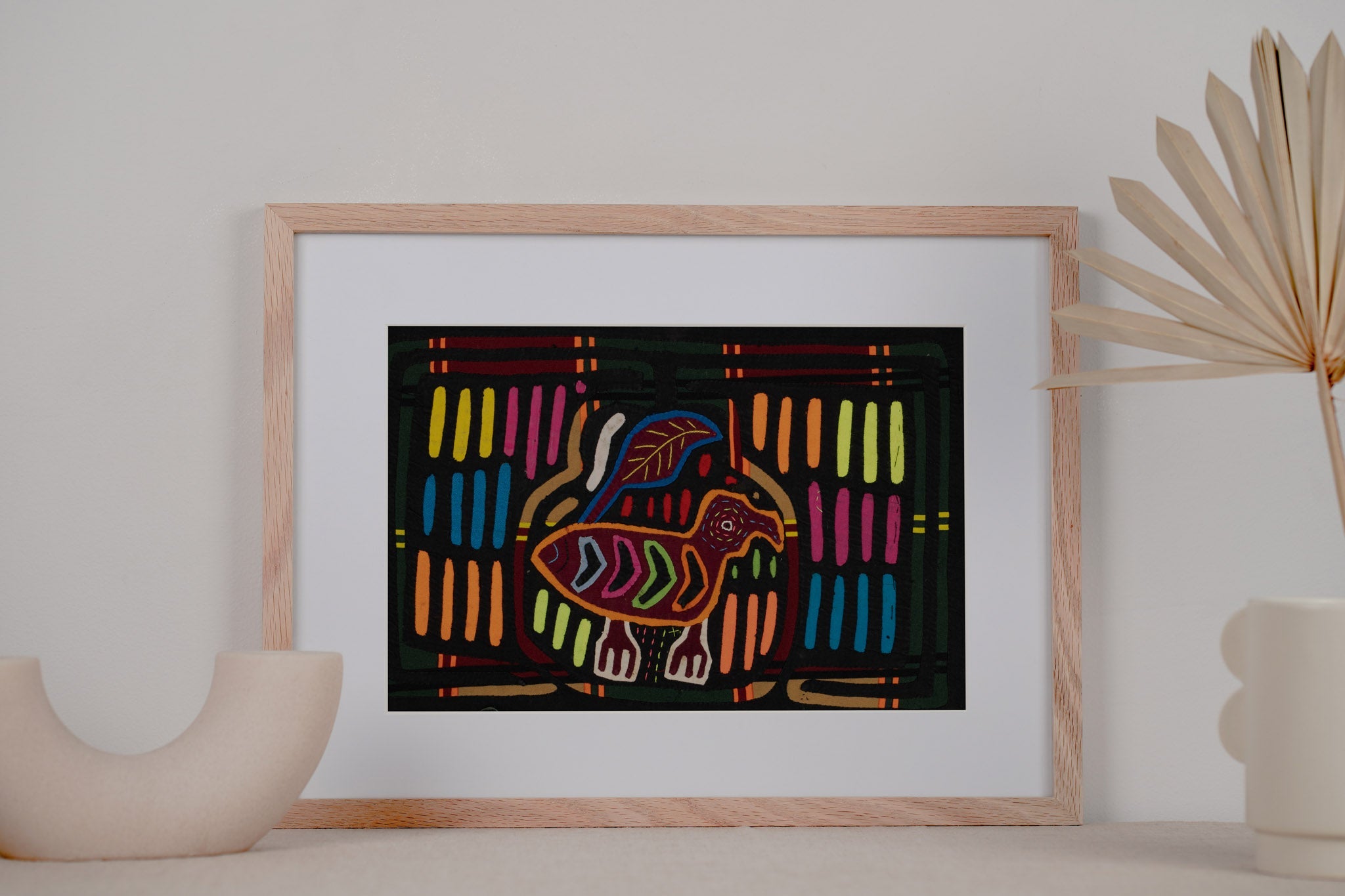 Bird Trapped in Colorful Maze Mola