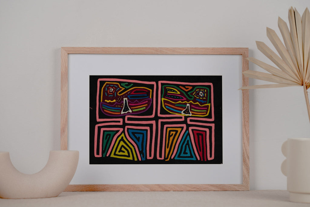 Black And Pink Bird Mola