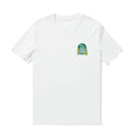 Camiseta hawaiana para hombre Calavera extraña de Loindaflow Camiseta de cuello redondo 100% algodón - BLANCO