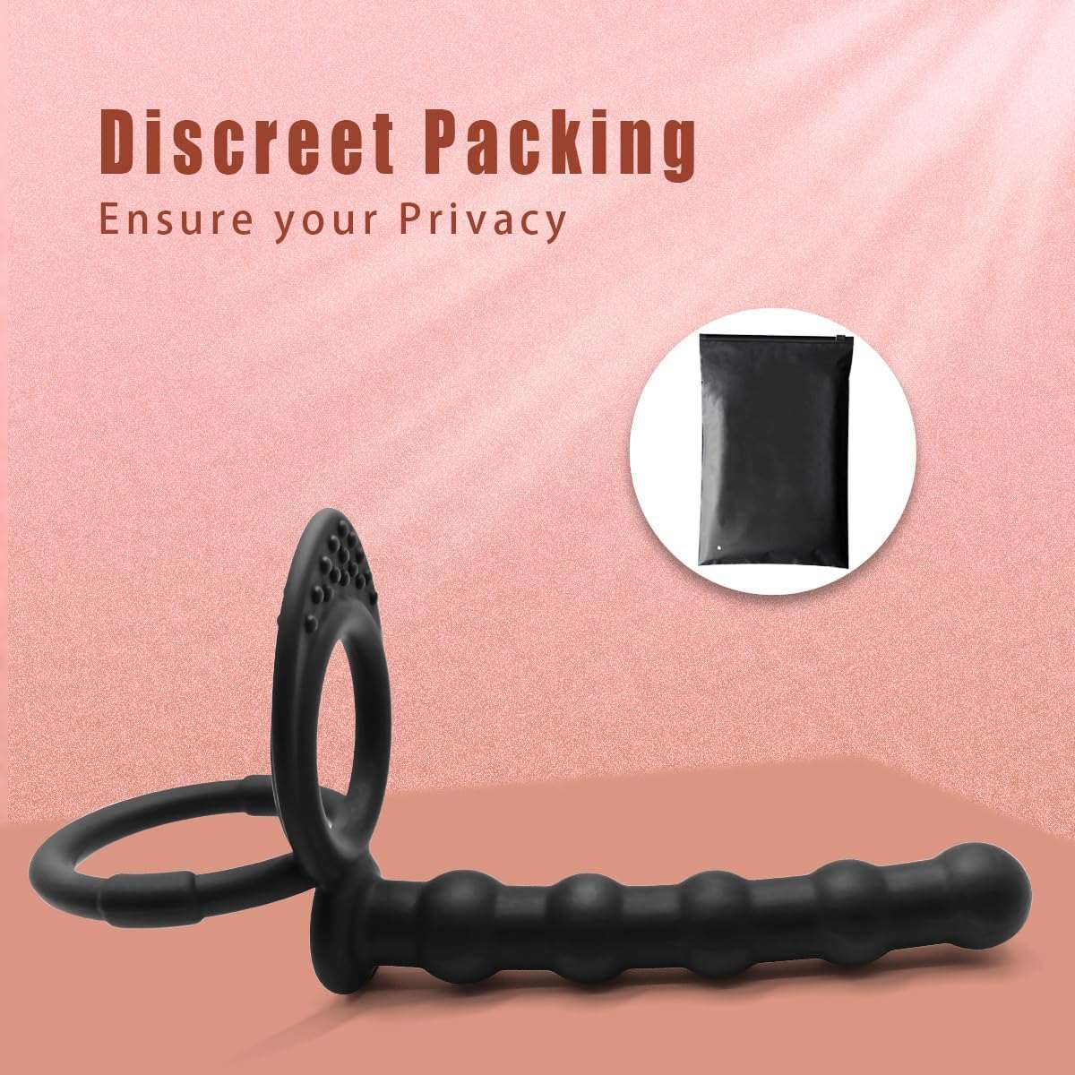 Dual Sensation Penis Ring Anal Plug