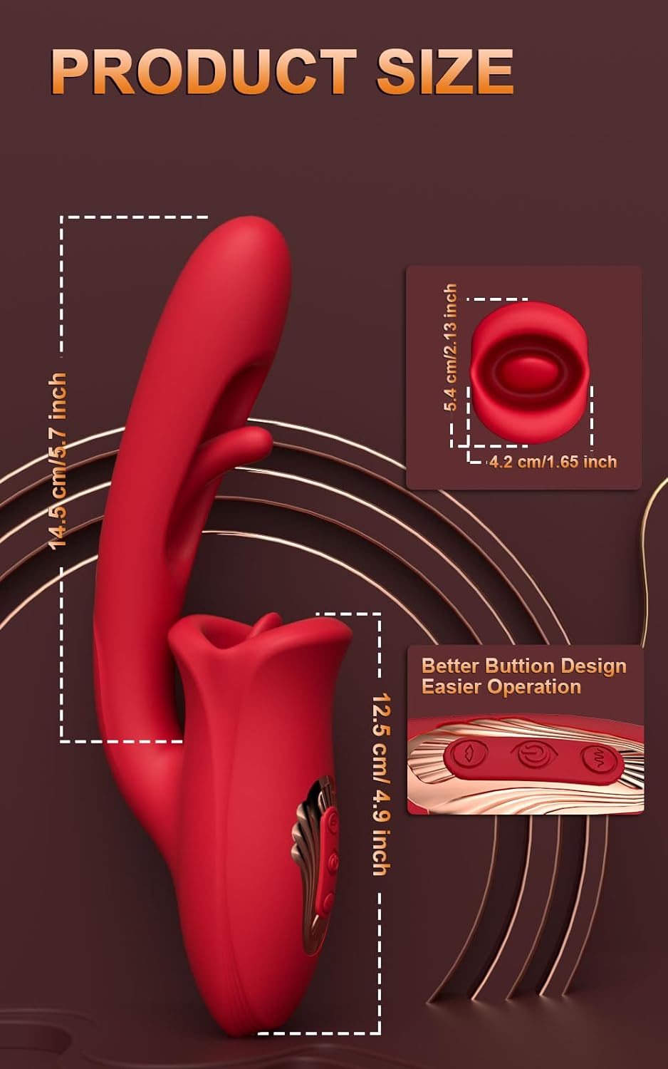 Dual-Stimulation Clitoral and G-Spot Vibrator Dildo