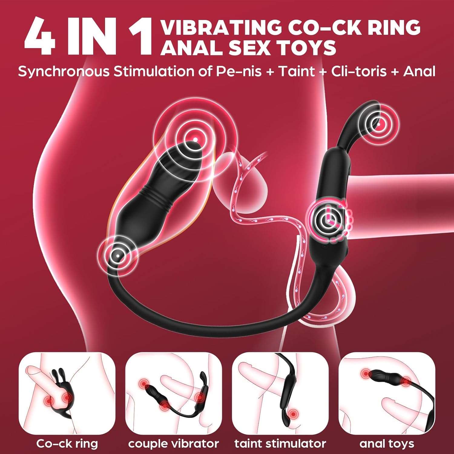 SereneWhirl Thrusting Prostate & Penis Ring Massager
