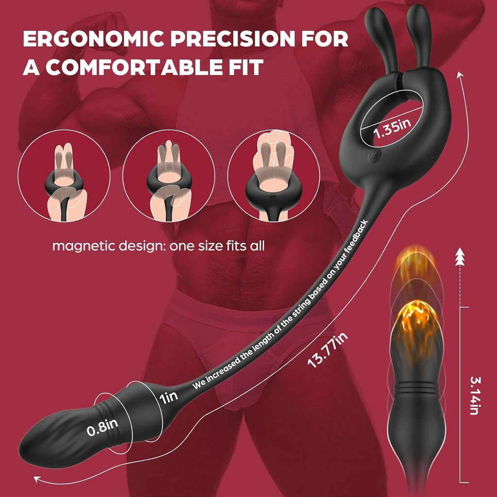SereneWhirl Thrusting Prostate & Penis Ring Massager
