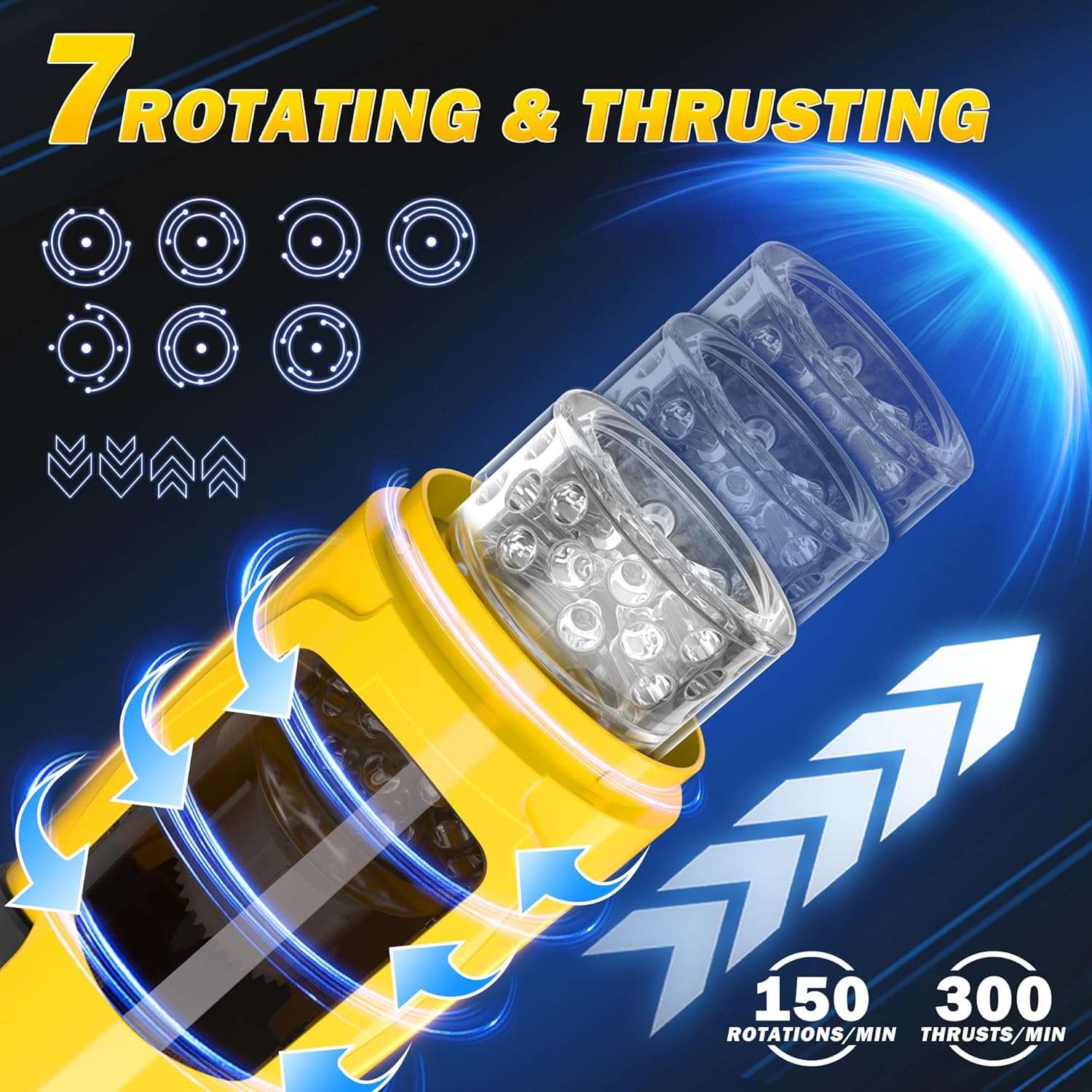 Automatic Male Stroker  - 7 Thrusting & Rotating Modes