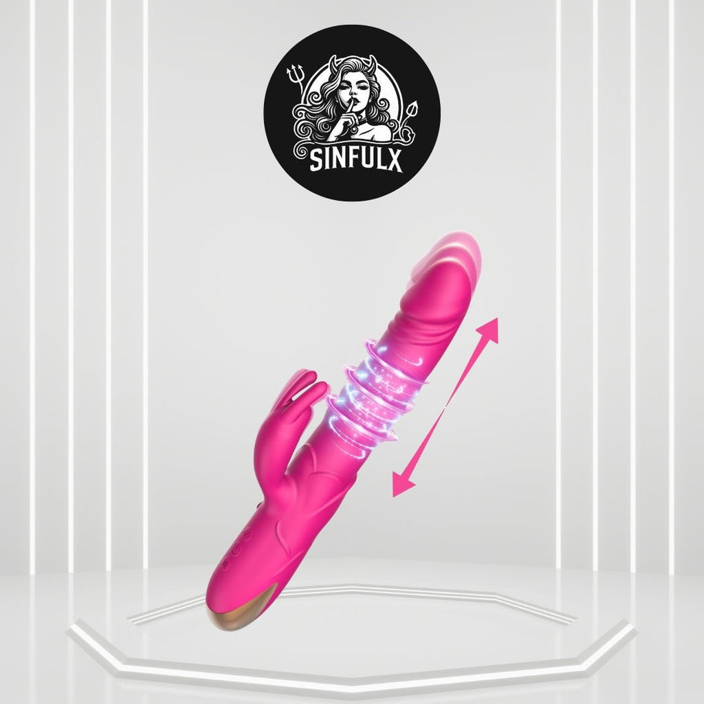 PrimeRose 3-in-1 Rabbit Thrusting Vibrator