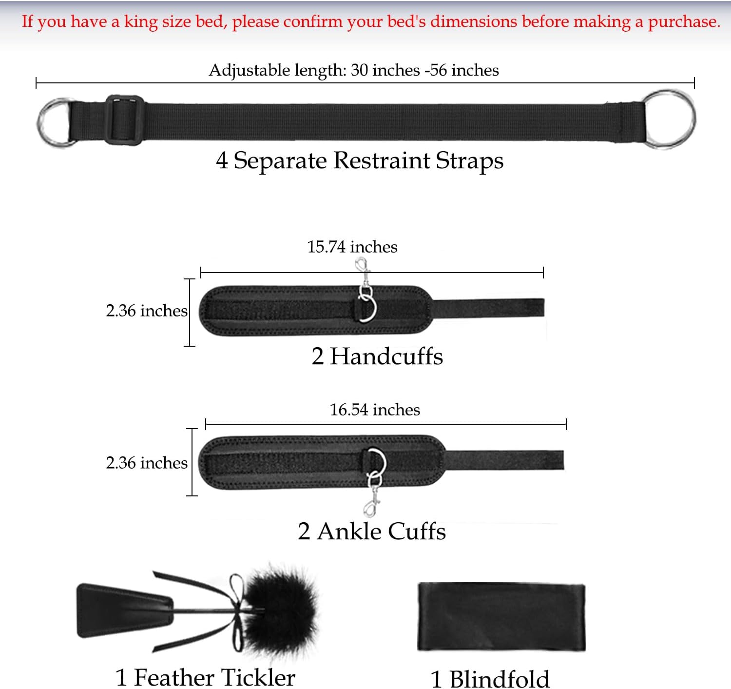 BDSM Bondage Bed & Restraints Kit