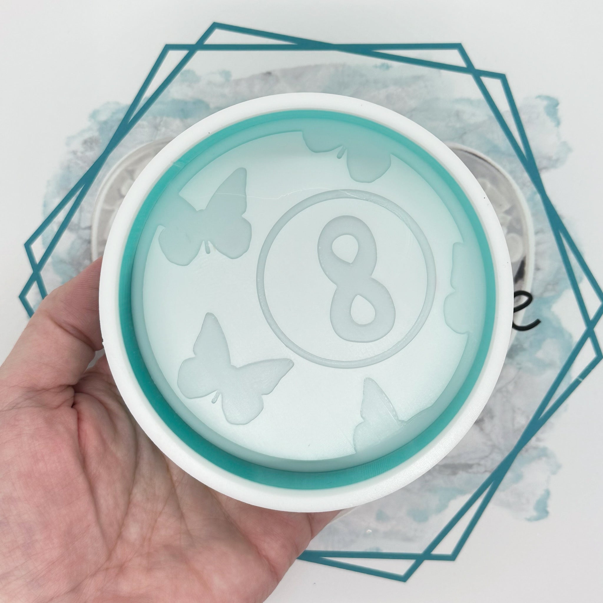 Butterfly 8 Ball Freshie Mold
