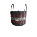 Five Stripe Rope Storage Basket Black, Burgundy, Gray