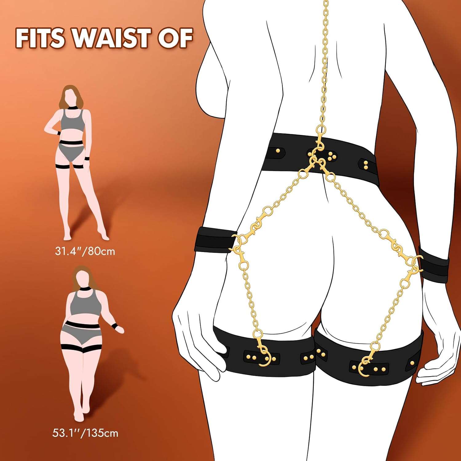 Full-Body Neck-to-Ankle BDSM Restraint Kit