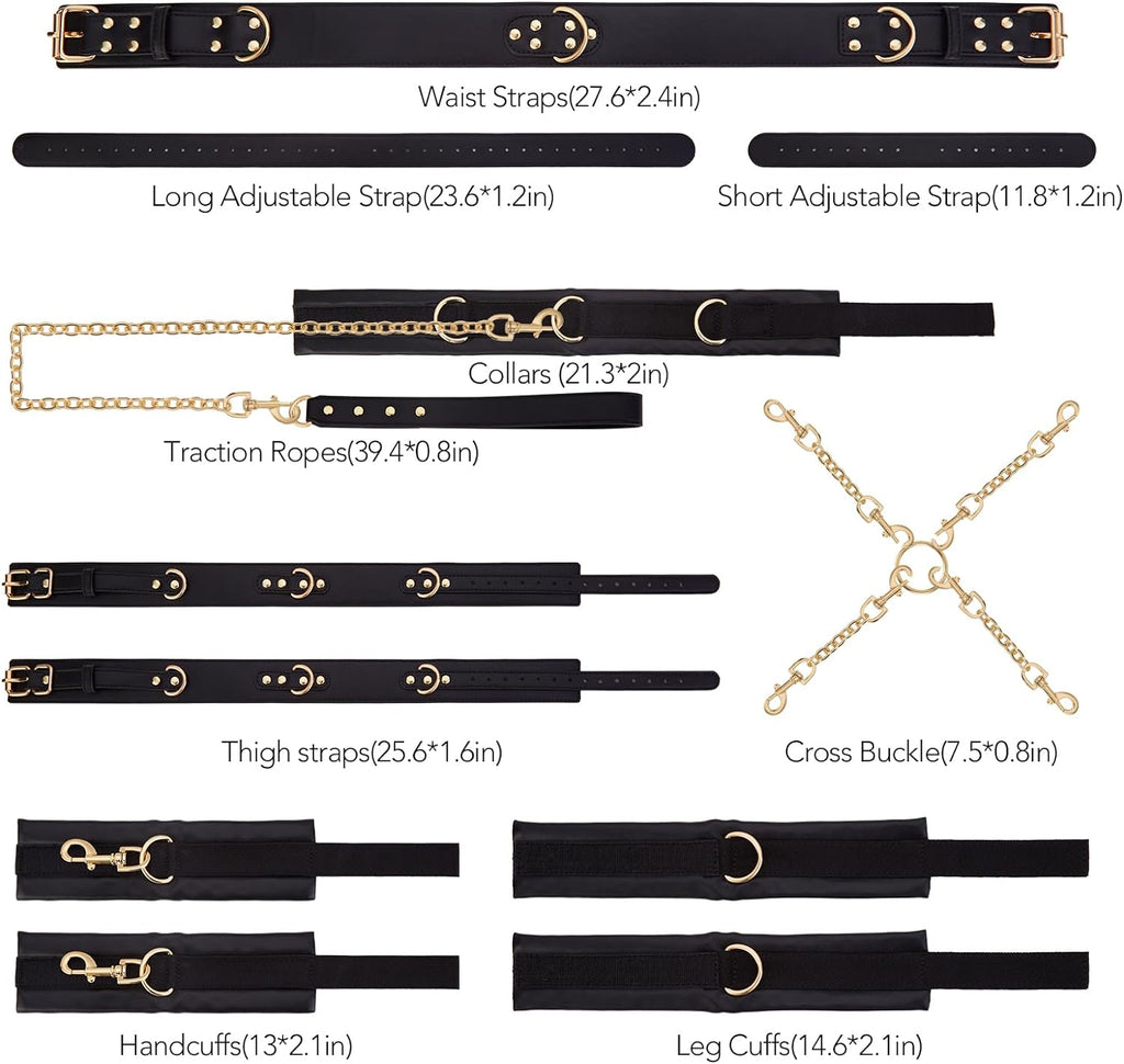 Full-Body Neck-to-Ankle BDSM Restraint Kit