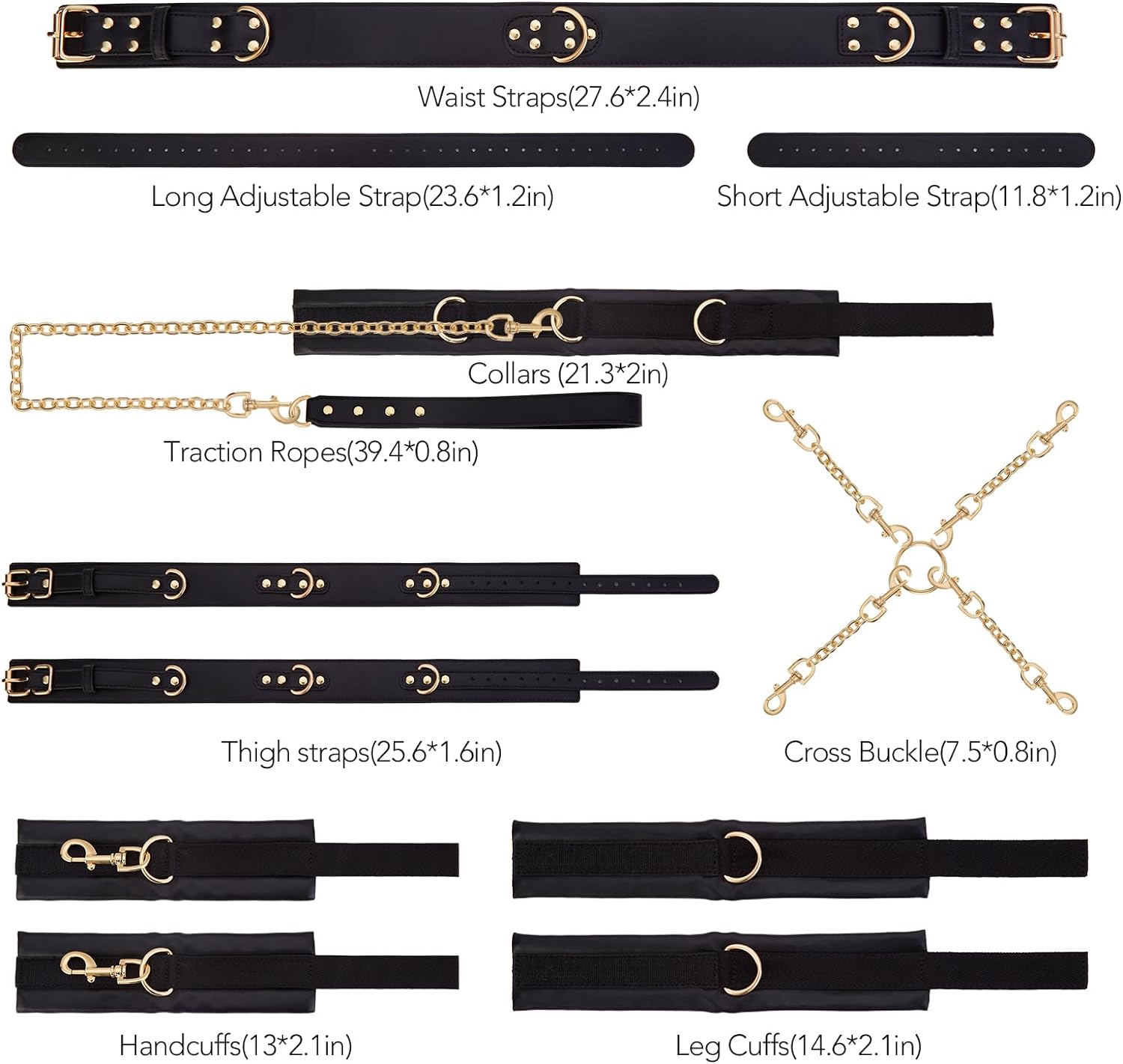 Full-Body Neck-to-Ankle BDSM Restraint Kit