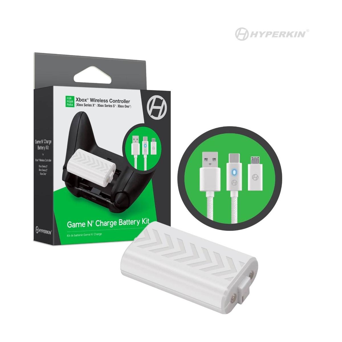 Kit de batería Game N' Charge (Blanco) compatible con Xbox Series X® / Xbox Series S®/ Xbox One