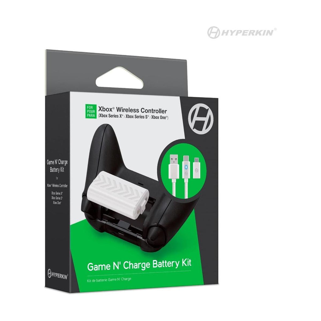 Kit de batería Game N' Charge (Blanco) compatible con Xbox Series X® / Xbox Series S®/ Xbox One